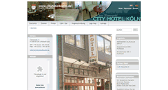 Desktop Screenshot of cityhotelkoeln.de